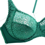Womens Lace Bras Transparent Underwire Bra Sexy Lingerie Underwear Perspective Plus Size Bralette Large Cup 34-44 B C D DD E F