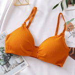 Push-Up Bras for Women Sexy Adjustable Straps Brassiere Wire Free Bra Seamless Underwear Solid Color Lingerie One Size