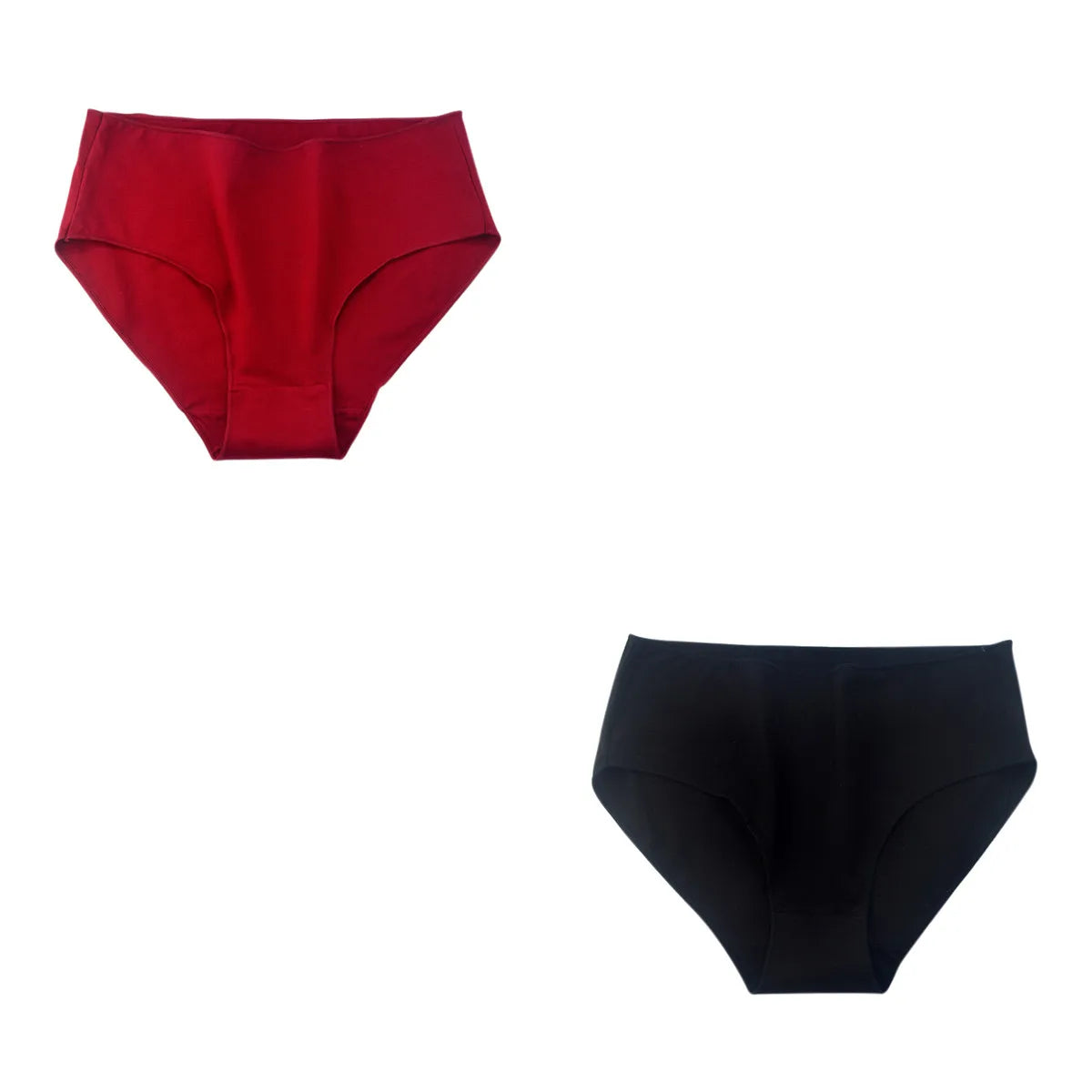 2PCS/Set Cotton Briefs Women High Waist Underpants Solid Color Lingerie Female Comfot Breathable M-2XL Panties Intimates
