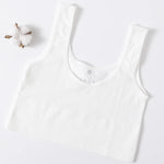 Women Crop Top Seamless Underwear Ribbed Bralette O Neck Bra Tops Female Bra Crop Top Fashion Tanks Top Streetwear Camisole