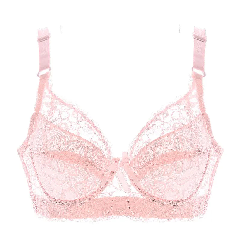 Sexy Lace Push Up Women Bra Underwear Thin Cup Underwire Bralette Plus Size 75-105 B C D Cup Ultra-thin Lace Sexy Bras