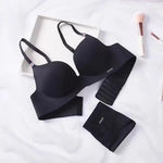 Fashion British Style Bra Soft Without Steel Ring Women's Brassiere Breathable Non-removable shoulder strap Gather Bralette