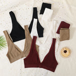 Seamless Bra And Panties Set Push Up Bras Women Sexy Lingerie Female High Waist G-String V-neck Brassiere Underwear Set