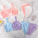 Women Seamless Bra And Panties Set Non-Wire Push-Up Bralette Female Low-Waist Thongs T-back Panties Sexy Lingerie Underwear Set