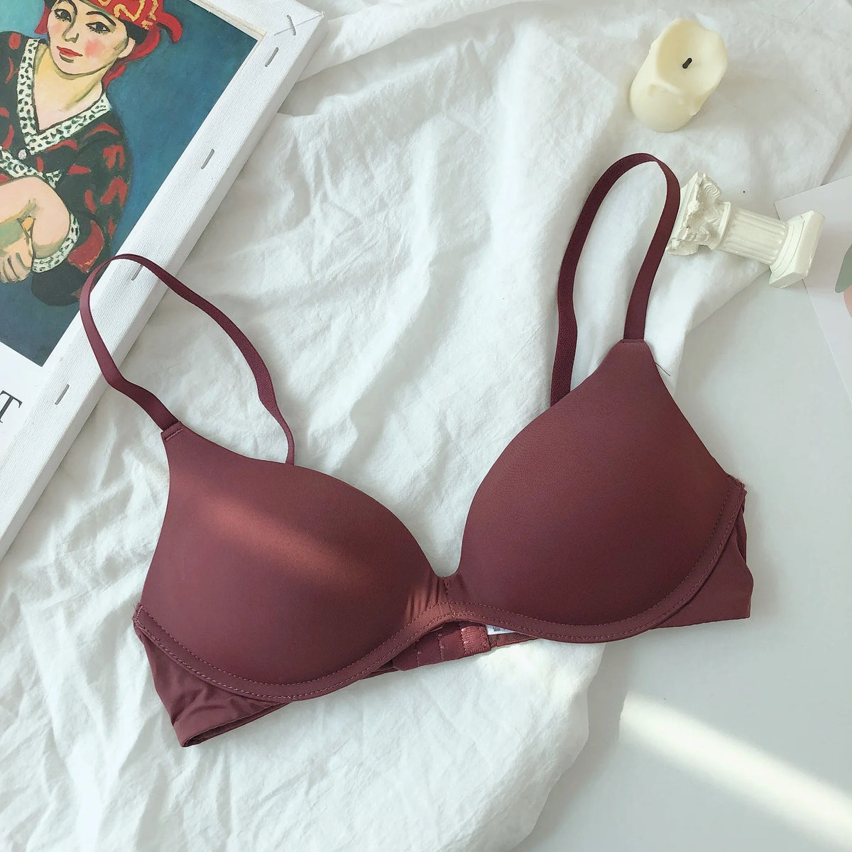 Backless Push-Up Bras For Women Seamless Underwear Sexy Lingerie 3/4 Cup Bralettes Wireless Brassiere Comfort T-Shirt Bra