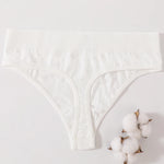 1PC/2PCS Women High Waist Panties Thongs High-Leg Cut Panty Ladies Daily & Fitness Underpant Seamless Underwear Panties M-XL