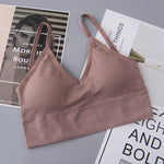 Women Tube Top U Back Crop Top Push Up Bra Sexy Lingerie Seamless Underwear Female Solid Color Sport Top Fitness Brassiere