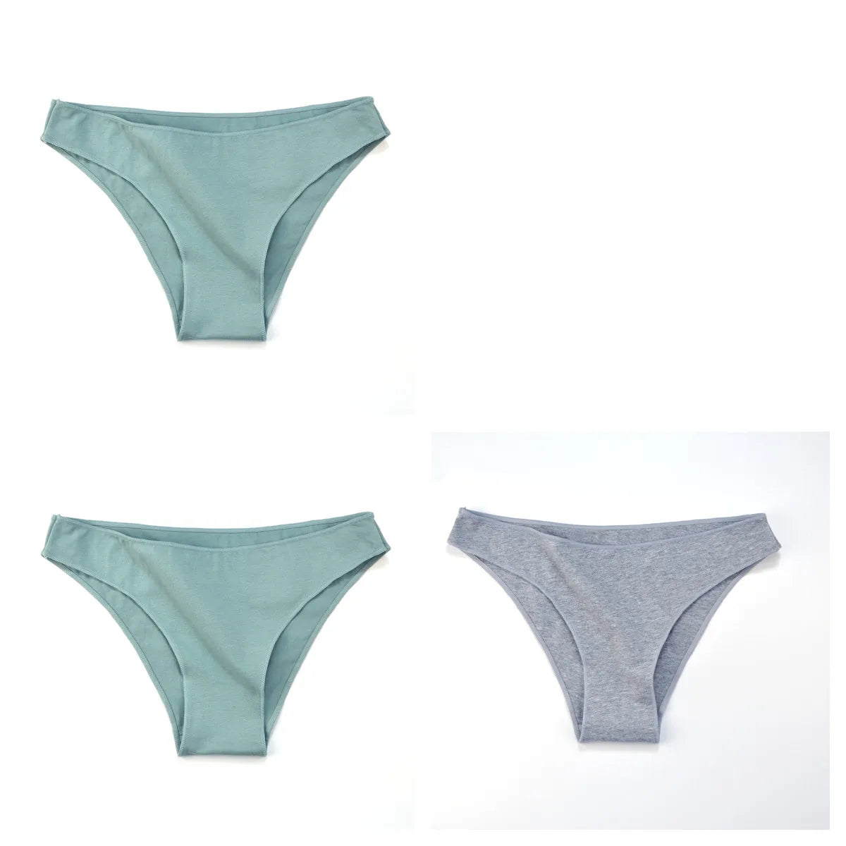 3Pcs/Set Women Cotton Bikini Briefs Skin-Friendly Low Rise Underwear Seamless Edge Soft Stretch Daily Ladies Panties M-XXL