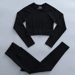 2/3 Piece Set Women Gym Wear Seamless Yoga Set Sports Bra Crop Top High Waist Leggings Fitness Sportswear Workout Outfits Woman