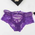 Big Size High Waist Womans Briefs Lingerie Perspective Floral Lace Strappy Panty Embroidery Dot Hot Underwear Women Sexy Panties