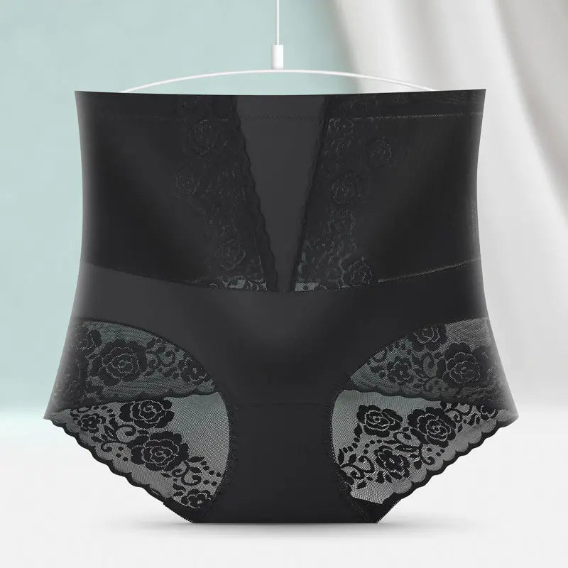 Women Lace Embroidery Flowers Panties Sexy High Waist Butt Lifter Briefs Health Tummy Slim Seamless Underwear Plus Size Knickers