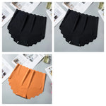 3Pcs/Set Women Ice Silk Panties Wavy Trim Seamless Underwear High Waist Panty No Show Briefs Invisible Ladies Lingerie M-XXL
