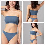2Pcs/Set Strapless Bras For Women Tube Bra Female Sexy Crop Top Seamless Underwear Non-wire Bandeau Bra M-XL Women Intimates