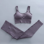 2/3 Piece Set Women Gym Wear Seamless Yoga Set Sports Bra Crop Top High Waist Leggings Fitness Sportswear Workout Outfits Woman