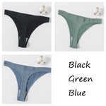 3Pcs/Set Women Brazilian Panties Low-Rise Thong Comfort T-back Underwear Sexy Lingerie High-Stretch G-string Multi Color M-XL