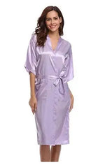 Hiloc Solid Color Sleepwear Robe Lace Up Peignoirs For Women Pajama Flare Sleeves Bathrobes Female Nightwear Elegant Loungewe
