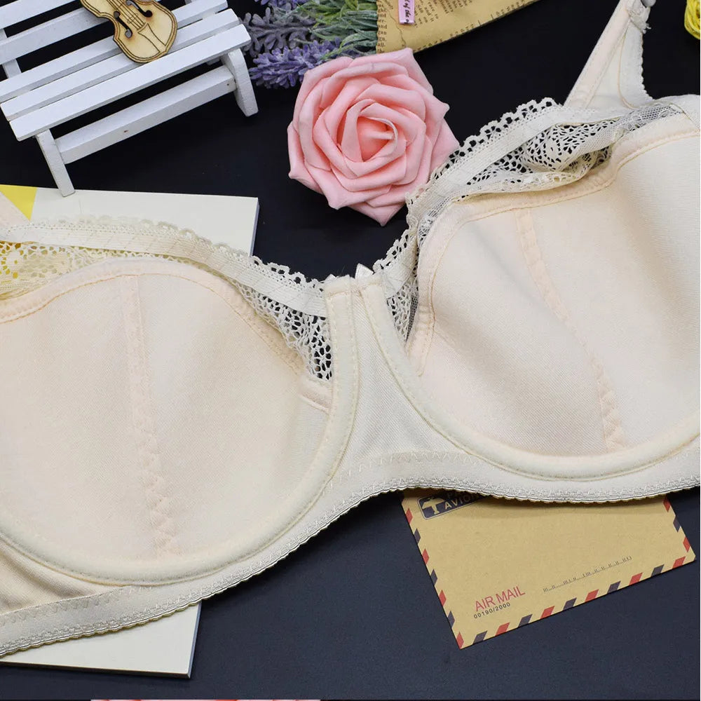 Plus Size Lace Bras For Women Lager Sexy Push Up Bra Bralette Comfortable Underwired Underwear Lingerie Tops BH D DD E F G Cup