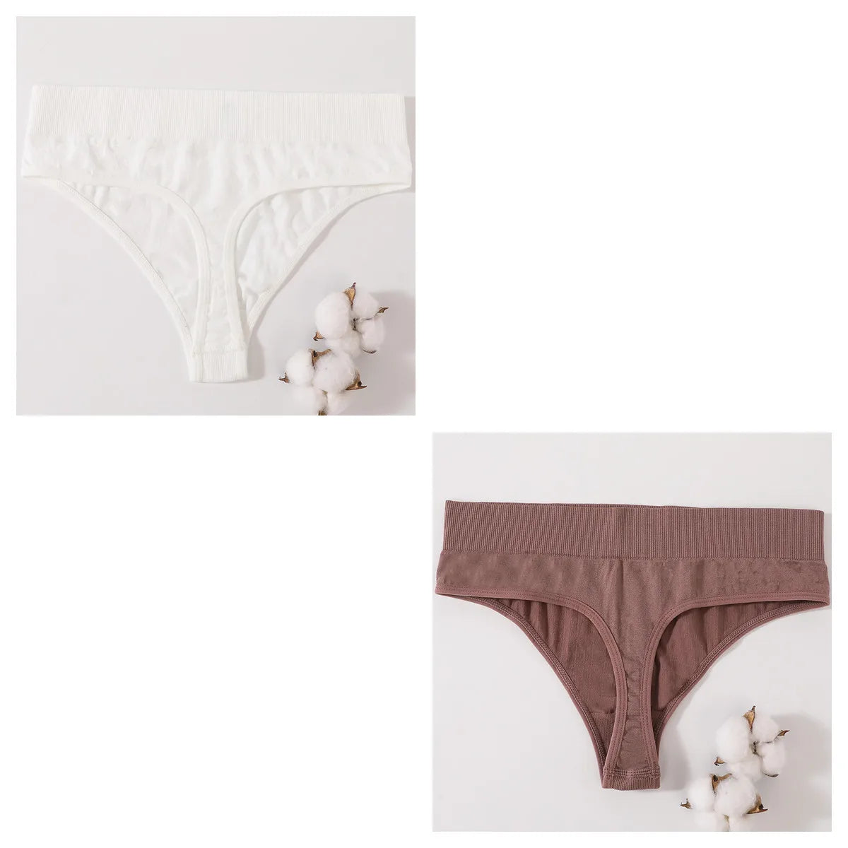 2Pcs/Set Women Panties High Waist Panties Sexy Bodyshaper Thongs Female Underpants Seamless Underwear Sports G-string Intimates