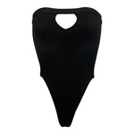 ZTVitality One Piece Swimsuit 2019 New Arrival Strapless High Leg Backless Sexy Swimwear Women Solid Bodysuit Monokini Swim Suit