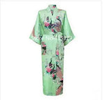 2015 Silk Bathrobe Women Satin Kimono Robes For Women Floral Robes Bridesmaids Long Kimono Robe Bride Silk Robe Dressing Gown