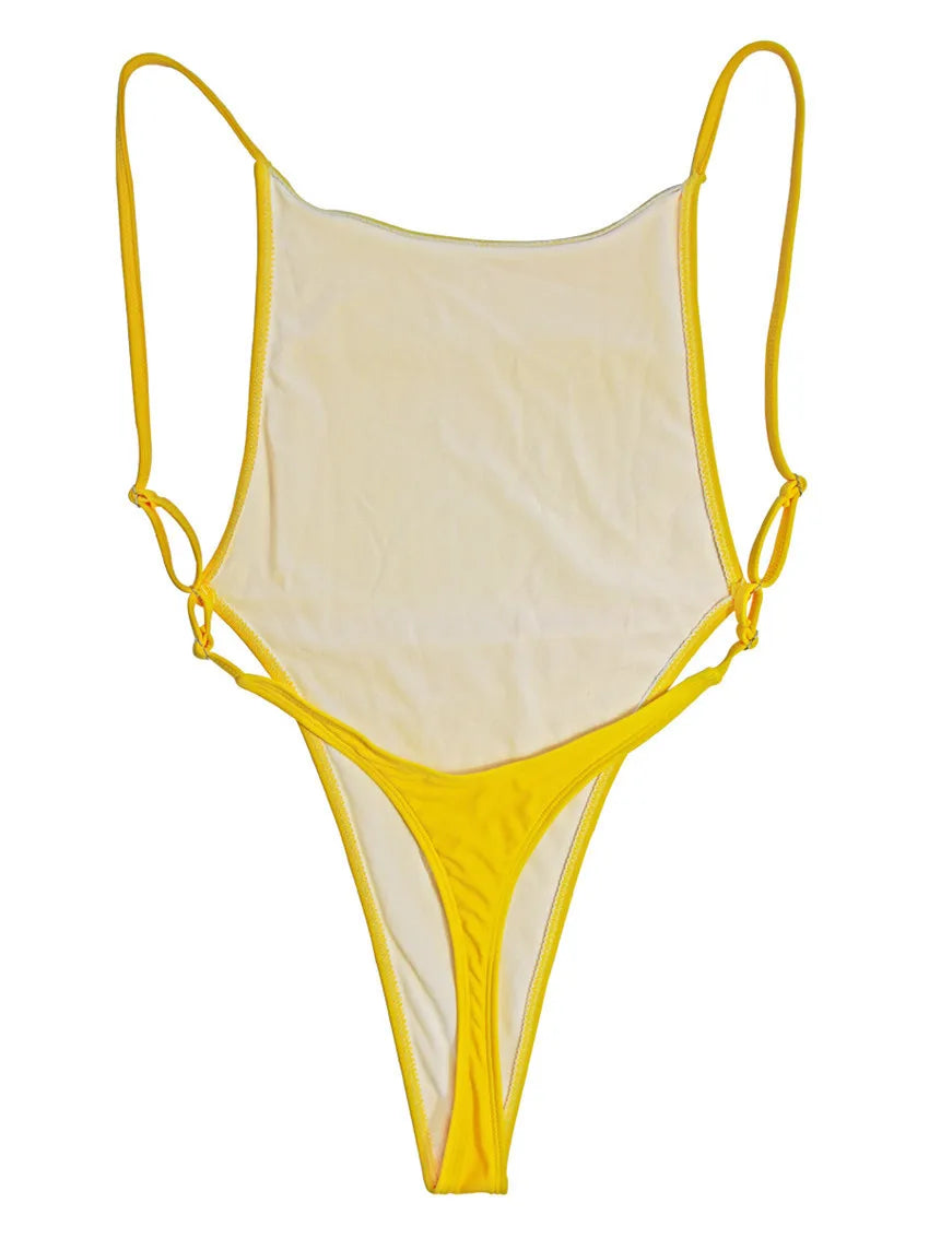 Sexy Extreme Mini Micro Thong One Piece Swimsuit Women Swimwear Female Backless Monokini High Cut Bathing Suit Swim Beach Wear