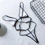 Sexy Extreme Mini Micro String Women Swimwear One Piece Swimsuit Female Cross Backless Monokini High Cut Bathing Suit Swim Lady