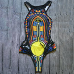2025 African Dashiki Print One Piece Swimsuit Women High leg cut Swimwear Female Trikini Thong Monokini Brazilian Bathing Suit