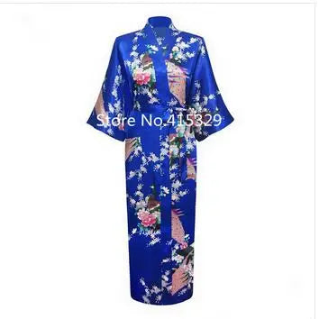 2015 Silk Bathrobe Women Satin Kimono Robes For Women Floral Robes Bridesmaids Long Kimono Robe Bride Silk Robe Dressing Gown