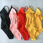 S - XXL Sexy Ribbed Ruffled One Piece Swimsuit Women Swimwear Female Monokini High Cut Bather Bathing Suit Swim Wear Bodysuit