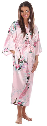 RB015 Satin Robes for Brides Wedding Robe Sleepwear Silk Pijama Casual Bathrobe Animal Rayon Long Nightgown Women Kimono XXXL