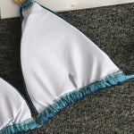 Halter Crystal Rhinestone Diamond Bikini 2026 Female Swimsuit Women Swimwear Two Pieces Bikini set Brazilian Bathing Suit Swim