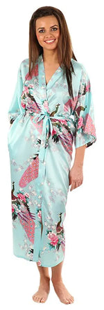 RB015 Satin Robes for Brides Wedding Robe Sleepwear Silk Pijama Casual Bathrobe Animal Rayon Long Nightgown Women Kimono XXXL