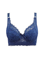 42 44 46 underwear plus large size underwire top bh bralette lace Sexy Women's bra intimates deep V brassiere C D Cup Embroidery
