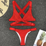 Sexy Adjustable Buckle Bandage Vevlet Bikini 2026 Women Swimsuit Female Bikinis Swimwear Two Pieces Bikini set Bathing Suit Swim
