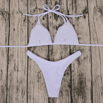ZTVitality Bikini 2025 New Arrival Sexy Stack-up White Swimwear Women Halter String Low Waist Swimsuit Female Brazilian Biquini