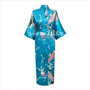 2015 Silk Bathrobe Women Satin Kimono Robes For Women Floral Robes Bridesmaids Long Kimono Robe Bride Silk Robe Dressing Gown