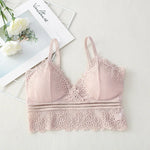 Lace Bralette Women Bras Tube Top Sexy Lingerie V Neck Crop Tops Underwear Cropped Bra Female Tank Crop Top