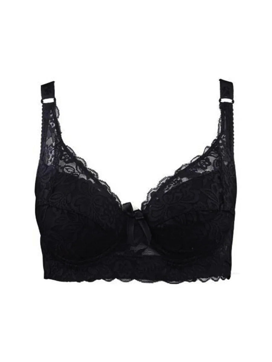 C D E Big Size 2024 Women Bra Bralette Ultrathin Pure Cotton Brassiere Hollow out Underwear Sexy Lace Plus Size 34-46 B C D Cups