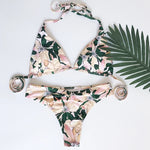 ZTVitality Sexy Swimsuit Female Bikini 2019 New Arrival Beach Leaf Print Patchwork Low Waist Swimwear Women Brazilian Biquini