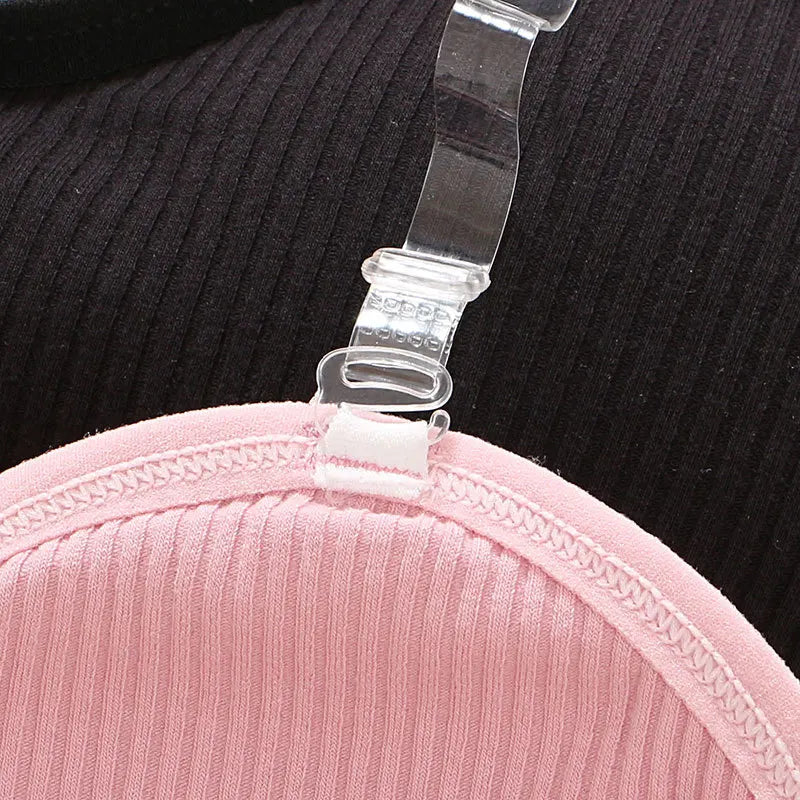 Strapless Bra Tube Top Women Crop Top Non-wire Invisible Bra 3/4 Cup Underwear Sexy Lingerie Cotton Bandeau Bra Removable Pads