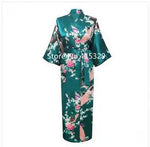 2015 Silk Bathrobe Women Satin Kimono Robes For Women Floral Robes Bridesmaids Long Kimono Robe Bride Silk Robe Dressing Gown