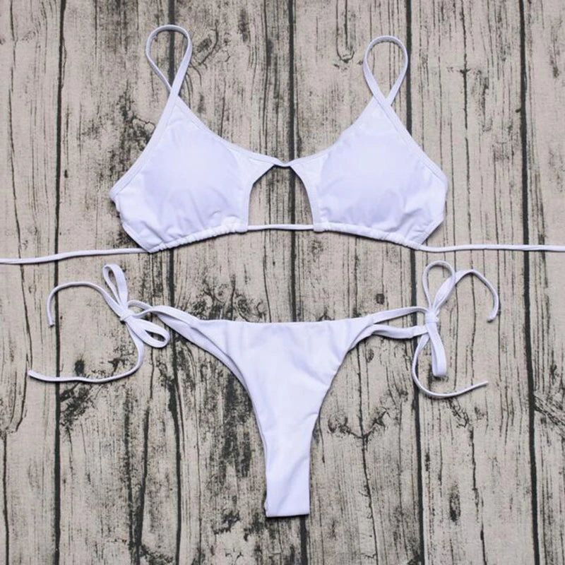 ZTVitality Sexy White Bikinis Push Up Bikini 2021 Hot Padded Bandage Low Waist Swimsuit Female Swimwear Women Brazilian Biquini
