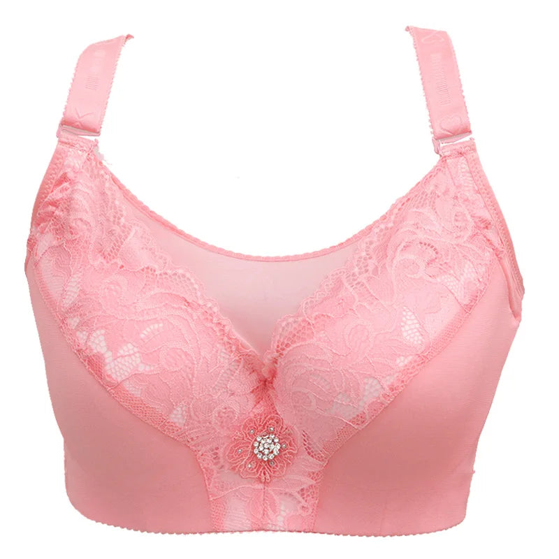 Plus Size 40-52 Sexy Seamless Bras For Fat mm oversize cup 120EFG cup bra with adjustable back underwear push up sexy lace bra