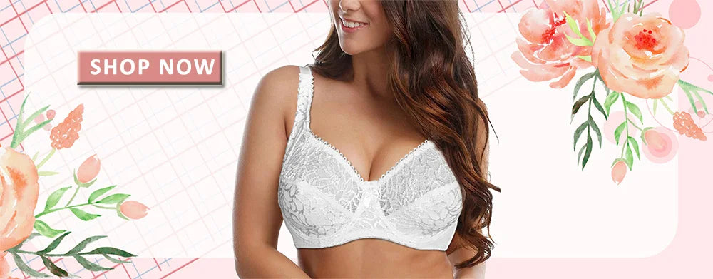Womens Ultra-thin See Through Bras For Men Mesh Seamless Bralette Embroidery Sexy Lingerie Plus Size Brassiere