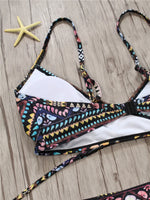2022 Sexy Bandage Aztec Biquini String Strappy Swim Wear Bathing Suit Swimsuit Beachwear Swimwear Women Brazilian Bikini