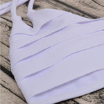 ZTVitality Bikini 2025 New Arrival Sexy Stack-up White Swimwear Women Halter String Low Waist Swimsuit Female Brazilian Biquini
