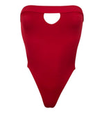 ZTVitality One Piece Swimsuit 2019 New Arrival Strapless High Leg Backless Sexy Swimwear Women Solid Bodysuit Monokini Swim Suit