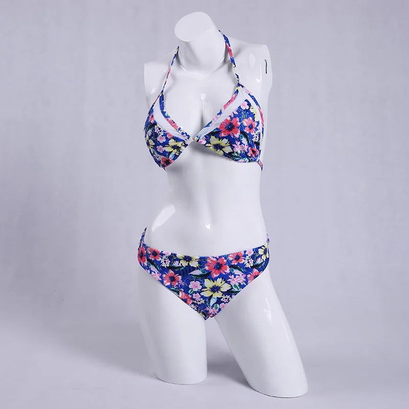 ZTVitality Sexy Bikinis Push Up Bikini 2025 New Arrival Print Mesh Thong Swimsuit Backless String Swimwear Women Biquini S-XL