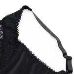 Large Size Bras For Women Flower-Dotted Unlined Underwire Female Underwear Lace Sexy Lingerie Top B C D DD E F Cup