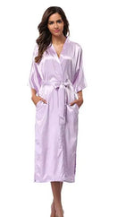 Women Silk Satin Long Wedding Bride Bridesmaid Robe Kimono Robe Feminino Bath Robe Large Size XXXL Peignoir Femme Sexy Bathrobe